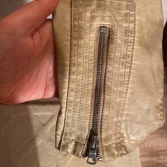 Sebby Tan Faux Leather Jacket Size XXL - Picture 10 of 11